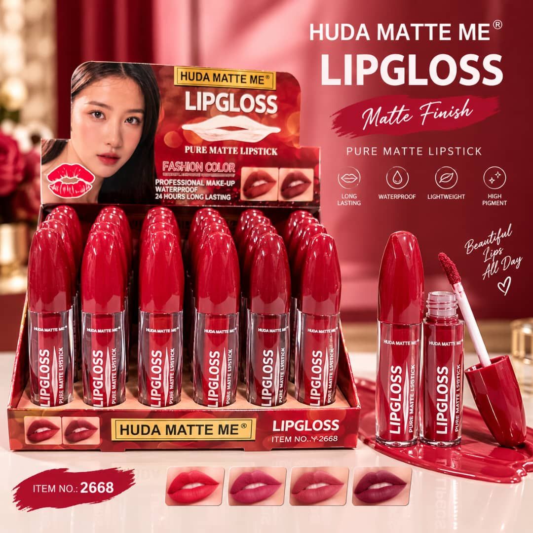 IMG-20260909-WA0014 رژ لب مایع 2668 HUDA MATTE - تصویر 1