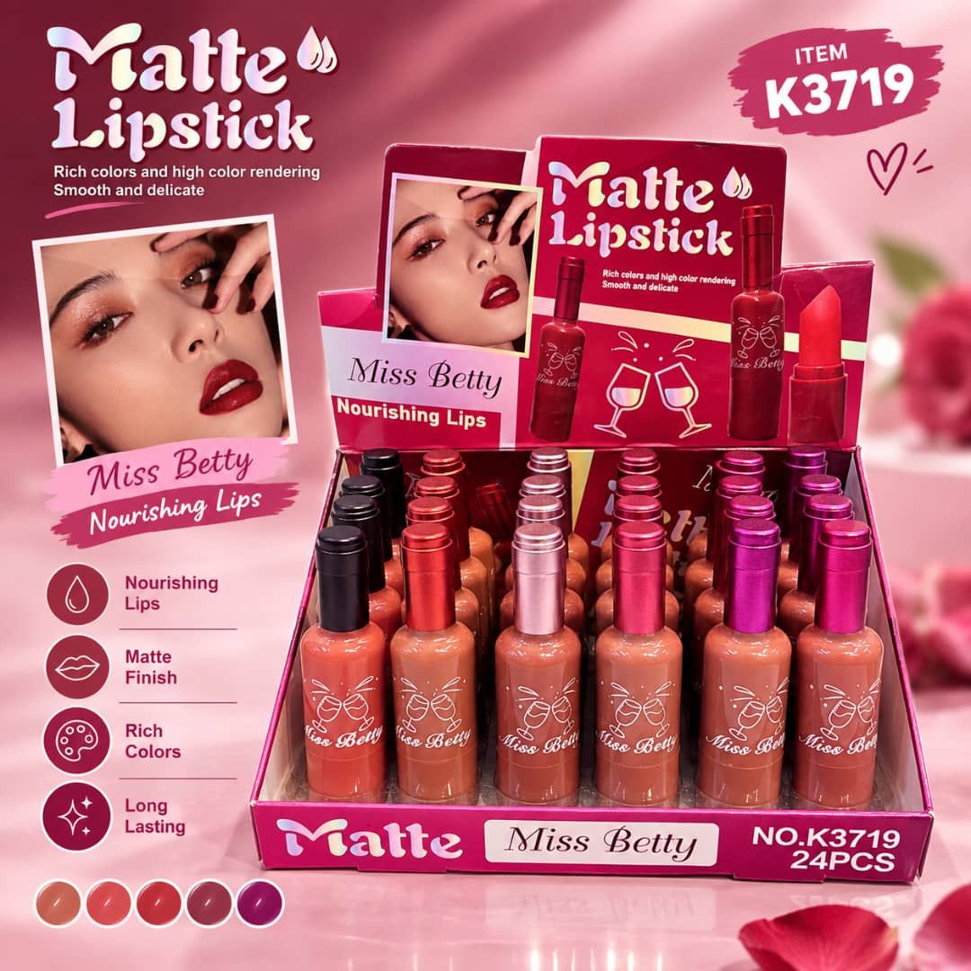 IMG-20260909-WA0064 رژ لب جامد شراب 3719 Miss Betty - تصویر 1