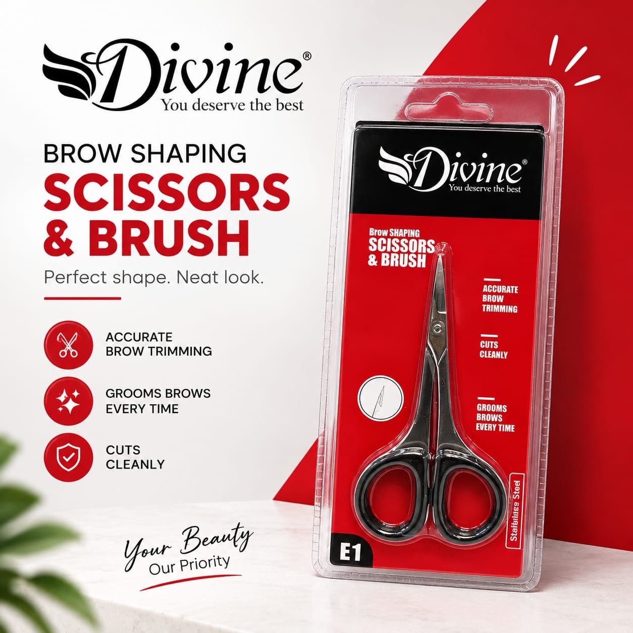 IMG-20260916-WA0016 قيچي ابرو ديواين Divine E1 - تصویر 1